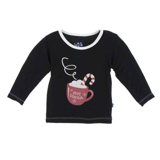 KicKee Pants Holiday Long Sleeve Piece Print Tee, Midnight Hot Cocoa