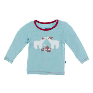 KicKee Pants Holiday Long Sleeve Piece Print Tee, Polar Bears