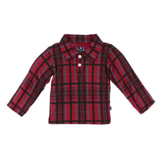 KicKee Pants Holiday Long Sleeve Polo - Christmas Plaid