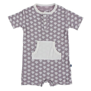 Bamboo Kangaroo Romper - Quail Button Mushrooms KicKee Pants