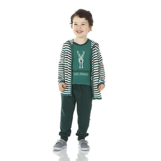 Kids Bamboo Knitted Hoodie - Wildlife Stripe Baby & Toddler Outerwear