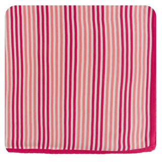 Bamboo Knitted Toddler Blanket - Forest Fruit Stripe Swaddling & Receiving Blankets