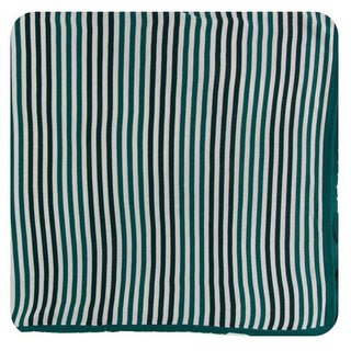 KicKee Pants Knitted Toddler Blanket - Wildlife Stripe