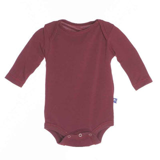 KicKee Pants Long Sleeve Bodysuit, Scarlet