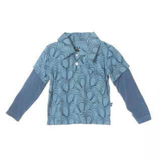 Bamboo Long Sleeve Double Layer Polo Shirt Blue Moon MUSSELS Baby & Toddler Tops