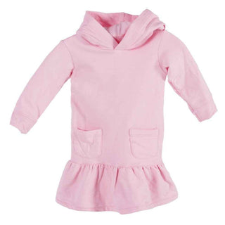 KicKee Pants Long Sleeve Fleece Hoodie Dress, Lotus