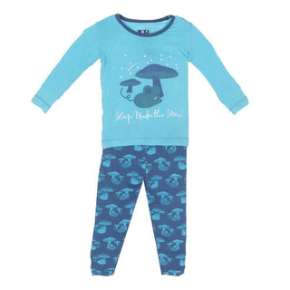 KicKee Pants Long Sleeve Pajama Set, Twilight Field Mouse | Stylish Sleepies offer designs that make bedtime beautiful.