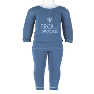 KicKee Pants Long Sleeve Pajama Set, Twilight Proud Brother | Stylish Sleepies offer designs that make bedtime beautiful.