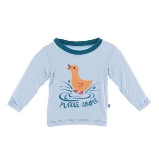 Print Bamboo Long Sleeve Easy Fit Crew Neck Tee - Pond Puddle Jumper Baby & Toddler Tops