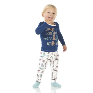 Print Bamboo Long Sleeve Pajama Set - Natural Canine First Responders Baby & Toddler Sleepwear