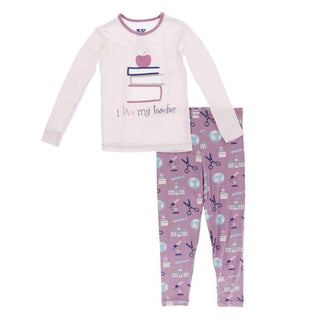 Print Bamboo Long Sleeve Pajama Set - Pegasus Education Baby & Toddler Sleepwear