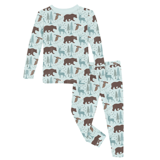 Kickee Pants Long Sleeve Pajama Set - Fresh Air Forest Adventure | Baby Riddle