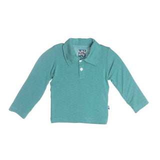 KicKee Pants Long Sleeve Polo Shirt, Lagoon