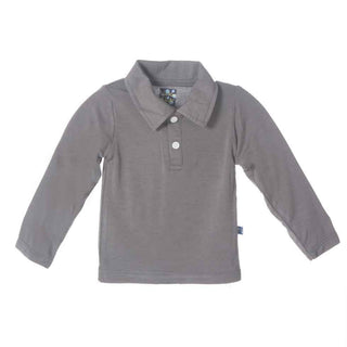 Solid Bamboo Long Sleeve Polo Shirt, Rain Baby & Toddler Tops