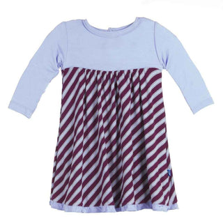 Bamboo Long Sleeve Swing Dress, Girl Tundra Stripe Baby & Toddler Dresses