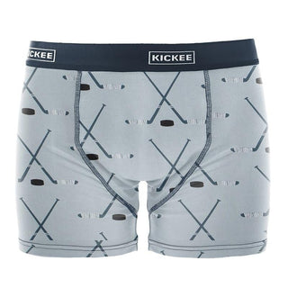 KicKee Pants Men Print Boxer Brief - Pearl Blue Hockey