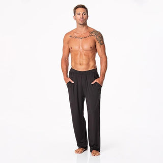 KicKee Pants Men Solid Pajama Pants - Zebra SP21