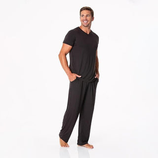 Men's Solid Bamboo Pajama Pants - Zebra (SP21) KicKee Pants