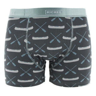 KicKee Pants Mens Boxer Briefs - Stone Paddles and Canoe