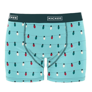 KicKee Pants Mens Print Boxer Brief - Iceberg Holiday Lights WCA22