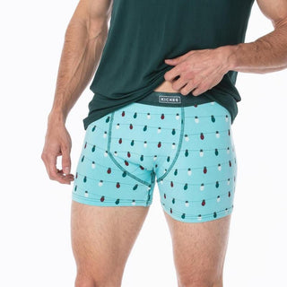 KicKee Pants Mens Print Boxer Brief - Iceberg Holiday Lights WCA22