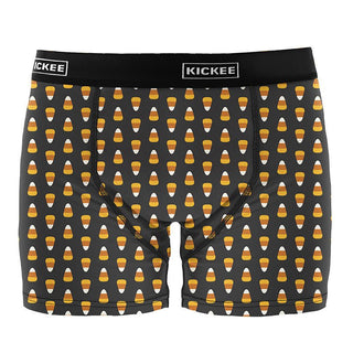 Men's Print Bamboo Boxer Brief - Midnight Candy Corn Underwear