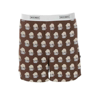 KicKee Pants Mens Print Boxer Short - Hot Cocoa