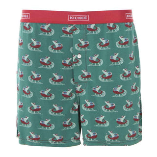 KicKee Pants Mens Print Boxer Short - Ivy Sled