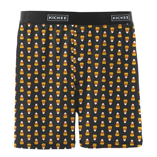 KicKee Pants Mens Print Boxer Short - Midnight Candy Corn