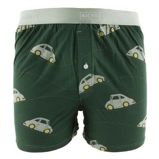 KicKee Pants Mens Print Boxer Short - Topiary Italian Car