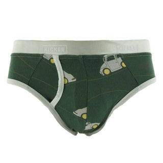 KicKee Pants Mens Print Brief Underwear- Topiary Italian Car