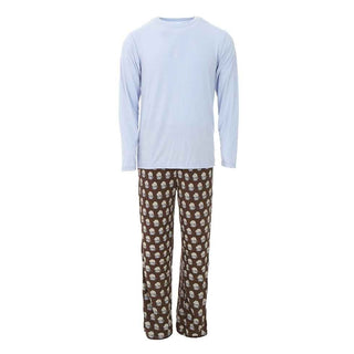 KicKee Pants Mens Print Long Sleeve Pajama Set - Hot Cocoa | Stylish Sleepies offer designs that make bedtime beautiful.