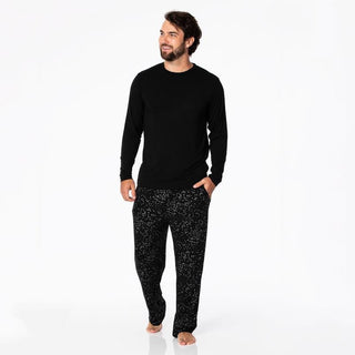 KicKee Pants Men's Print Long Sleeve Pajama Set - Midnight Foil Constellations