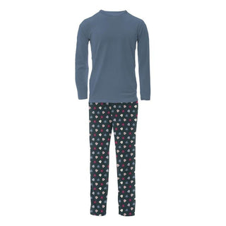 Men's Print Bamboo Long Sleeve Pajama Set - Pine Happy Gumdrops Pajamas