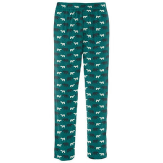 KicKee Pants Mens Print Pajama Pants - Cedar Brown Bear WCA22 | Stylish Sleepies offer designs that make bedtime beautiful.