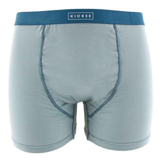 KicKee Pants Mens Solid Boxer Brief - Jade with Oasis