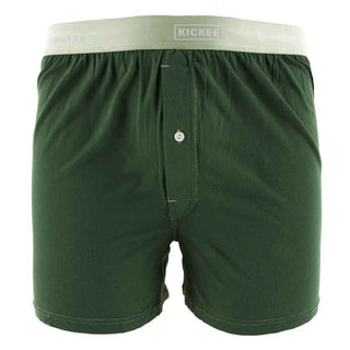 KicKee Pants Mens Solid Boxer Short - Topiary with Aloe