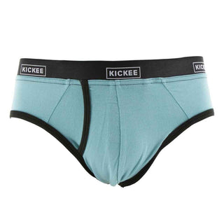 Men's Solid Bamboo Brief Underwear - Glacier with Zebra Underwear