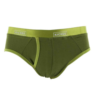 Men's Solid Bamboo Brief Underwear - Pesto with Meadow Underwear