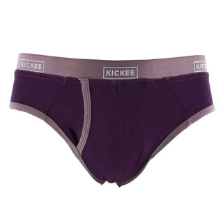 Men's Solid Bamboo Brief Underwear- Wine Grapes with Raisin Underwear