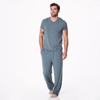 KicKee Pants Mens Solid Pajama Pants - Slate