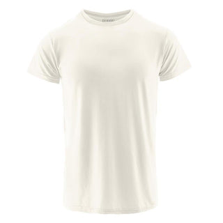 KicKee Pants Mens Solid Short Sleeve Crew Neck Tee Shirt - Natural WCA22