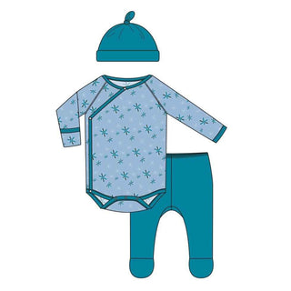 KicKee Pants Newborn Gift Set Boys, Pond Snow