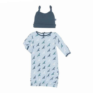 Bamboo Newborn Layette Gown Set - Pond Pterosaur Baby & Toddler Sleepwear