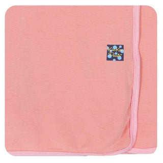 Newborn Swaddling Blanket- Blush with Lotus, One Size KicKee Pants