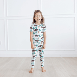 Kickee Pants Short Sleeve Pajama Set - Fresh Air Forest Adventure | Baby Riddle