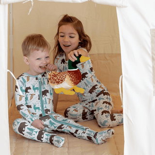 Kickee Pants Short Sleeve Pajama Set - Fresh Air Forest Adventure | Baby Riddle