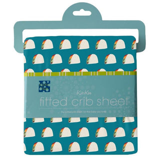 KicKee Pants Print Bamboo Fitted Crib Sheet - Seagrass Tacos