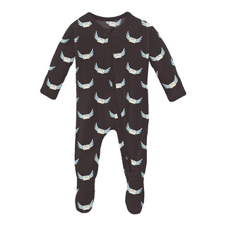 Print Bamboo Footie with 2-Way Zipper - Midnight Email Baby & Toddler Sleepwear