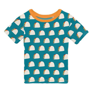 Print Bamboo Short Sleeve Easy Fit Crew Neck Tee Shirt - Seagrass Tacos Baby & Toddler Tops